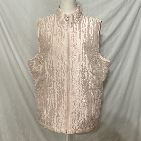 Chico's NWT Weekends Linden Vest Lt Pink Sz 3 - Picture 1 of 11